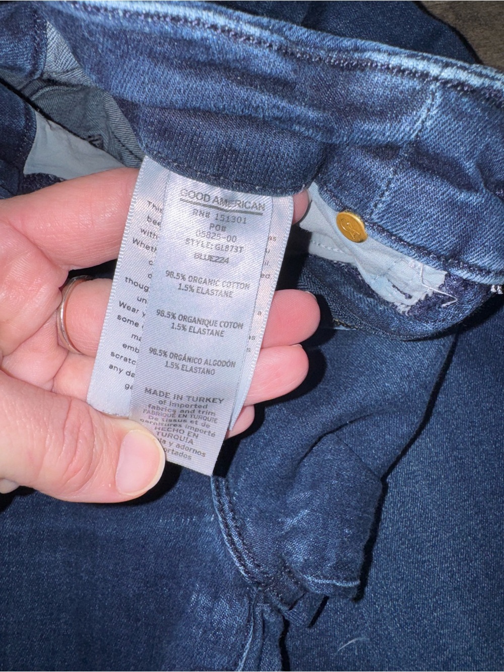 Good American Good Legs Button Fly Jeans 2/26 EUC - Picture 5 of 9